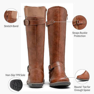 Botas de equitación duraderas con diseño reforzado y uso prolongado, botas de equitación cómodas - Product Image 2