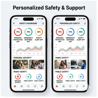 Aplicación de Alertas de Seguridad Empresarial RoyalCraft, Alertas de Emergencia, Botón SOS, Ubicación en Tiempo Real, Seguridad Personal, Stock Híbrido