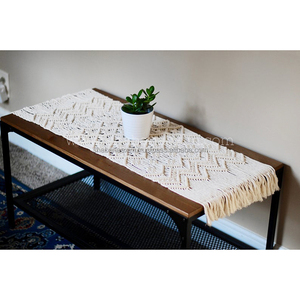 Chemin de table en macramé artisanal indien en coton pour la maison macramé de table décoratif pour la salle à manger - Product Image 5