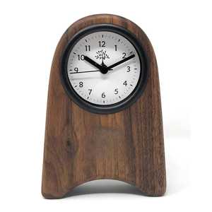 Small Square Wooden Clock Engraved Numbers <b>Rustic</b> Minimalist Artistic Contemporary Home Office Timepiece - Product Image 2