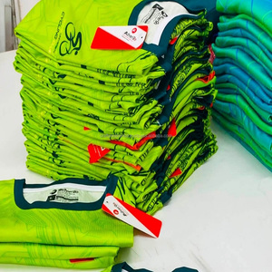 Vêtements de sport en polyester, maillot de football orange, bleu, blanc, vert, logo imprimé par sublimation, broderie, homme, femme, unisexe, en stock - Product Image 2