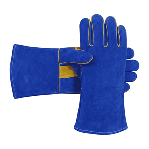 Gants de sécurité en cuir de vachette pleine fleur antidérapants, durables et résistants à la chaleur, avec manchette de protection pour le soudage industriel, le hockey, le barbecue, le travail et les loisirs - Product Image 3