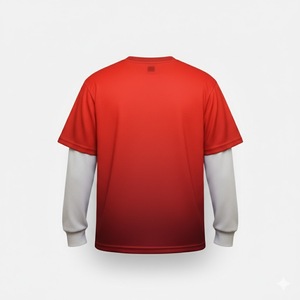 Camiseta Gráfica Oversize con Estampado Digital Personalizado, 275 g/m², Algodón, Corte Desgastado, Bajo sin Rematar, Manga Larga, Estilo Cropped para Hombre - Product Image 2