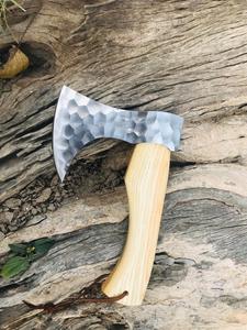 Handmade Industrial Grade Carbon Steel <b>Axe</b> <b>wood</b> Handle Survival Leather Hatchet Forged Artisan <b>Axe</b> - Product Image 4