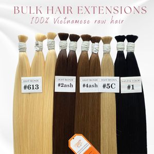 Extensiones de Cabello a Granel de Color Personalizado, Súper Dobles, Lisas, 100% Cabello Humano Vietnamita Virgen Crudo con Cutícula Alineada - Product Image 6