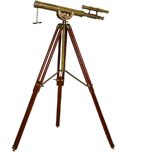 Petit télescope monoculaire en laiton poli doré avec support pour le camping et les aventures en plein air-Vente en gros - Product Image 1