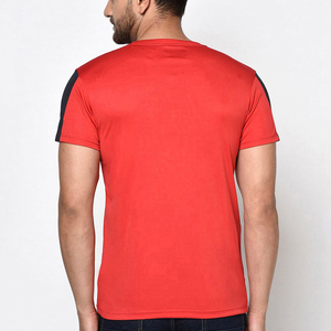 T-shirt Raglan Blanc pour Homme avec Bordure Contrastante Jaune et Noire Coupe Classique Décontractée Col Rond Tricoté Manches Courtes 100% Coton Écologique - Product Image 5