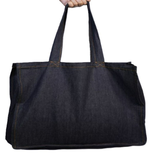 Sac fourre-tout en toile de coton bio 100% naturel beige uni avec logo personnalisé, sac de courses écologique - Product Image 6