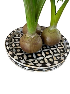 Plateau en bois incrusté de vadrouille au design unique de qualité supérieure Vaisselle décorative artisanale pour le salon, la salle à manger et les espaces d'accueil - Product Image 5