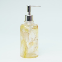 Distributeur de savon cylindrique en résine, accessoire de salle de bain pour la maison et l'hôtel