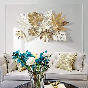 Gold Plated Metal Leaf Wall Art Bohemian Floral Decorative Hanging Accent Irregular Shape Handmade Wall Accents - Product Image 6