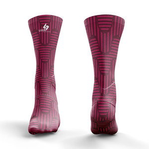 Custom Printed Men's Crew Sports <b>Socks</b> Spandex/Nylon/Cotton Blend Anti Bacterial <b>Breathable</b> Eco Friendly Quick Dry Sports <b>Socks</b> - Product Image 1