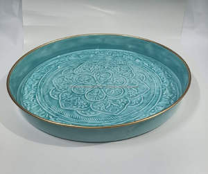 Plaque de service en métal émaillé gaufré - Product Image 1