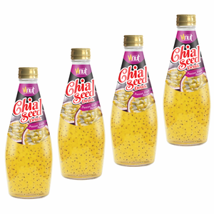 Échantillon gratuit 290ml Passion Chia Seed Drink - Vietnam, sans sucre, marque privée, OEM/ODM, commandes en gros d'usine - Product Image 1