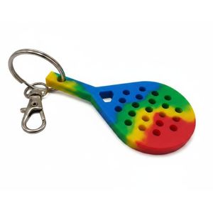 Llavero de Raqueta de Pádel de Goma Ligero, Duradero y de Primera Calidad con Logotipo Personalizado OEM, Material de PVC Suave y Silicona para Regalos - Product Image 1