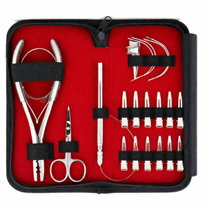 Kit de herramientas profesionales para extensiones de cabello con alicates, tijeras, clips, herramienta de bucle, agujas, juego de instalación y extracción para extensiones de cinta adhesiva y micro. - Product Image 4