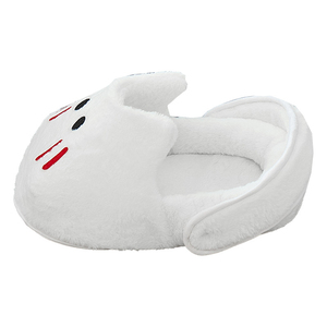 Warm Plush Slipper Shaped Cat <b>Bed</b> Semi Enclosed Kitten <b>Cave</b> Nest Washable Anti Slip Sleeping Bag for Indoor Felines - Product Image 1