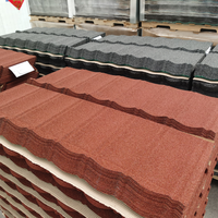 Hochwertige 0,5mm Steinbeschichtete Metalldachziegel Aluminium-Zink Außendachplatten für Ghana Tansania Villa Haus