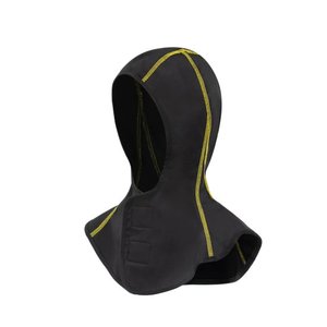 Casque de soudage noir demi-visage avec garniture jaune, isolation thermique, type passif - Product Image 3