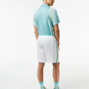 Shorts Bermuda Blancs pour Hommes avec Bande Latérale Séchage Rapide Taille Élastique Style Sportif - Product Image 2