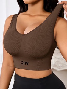 Soutien-gorge de sport à bretelles larges |   Soutien-gorge de sport antichoc pour la musculation |   Haut court de sport à haute performance et élasticité premium - Product Image 3