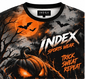 INDEX Men's Halloween <b>Pumpkin</b> Bat Printed <b>T</b>-<b>Shirt</b> Short Sleeve O-Neck Street Style Casual Wear Breathable Regular Fit - Product Image 6
