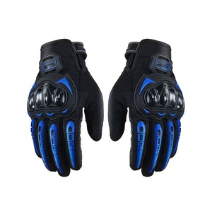 2027 Motorcycle Gloves Men Black-Blue PU Breathable Protective-Riding Gear All Seasons - Product Image 1