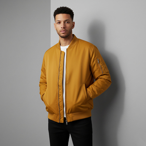 High Quality Men's <b>Winter</b> Hooded Varsity <b>Jacket</b> 100% Wool Wool Lined Canvas Fabric Custom Silk Screen Printed Front <b>Waterproof</b> - Product Image 3