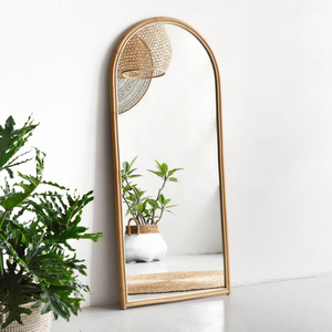 Miroir en rotin en osier en forme d'arc pour la décoration de la maison, miroirs arqués pleine longueur quantité minimale de commande prêt à être exporté - Product Image 1