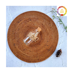 Boho Rattan Placemat | Natural <b>Table</b> Decoration for Wedding & Event | Handmade Charger Plate OEM - Product Image 1