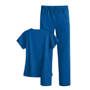 Ensemble de Blouses et Pantalons Médicaux d'Hôpital en Gros, 100% Coton Écologique, Extensible et Doux, Unisexe, Col en V, Uniforme d'Infirmière - Product Image 6