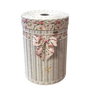 Decorative Rattan <b>Laundry</b> Hamper with Lid Handmade <b>Wicker</b> Storage <b>Basket</b> Wholesale Supplier - Product Image 2