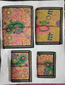 Cuadernos de Papel Hechos a Mano con Bordado de Sari, Libretas Artesanales al por Mayor, Papelería Ecológica para Regalo - Product Image 3