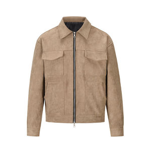 OEM Custom High Quality <b>Suede</b> <b>Leather</b> <b>Jacket</b> High Street Multi-Pocket Zip <b>Jacket</b> High Street Multi-Pocket Zip <b>Jacket</b> Men's - Product Image 4