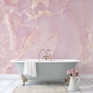 Dalles de marbre rose naturel - Design moderne imperméable pour les murs, les sols, les escaliers et la décoration intérieure des villas - Product Image 1