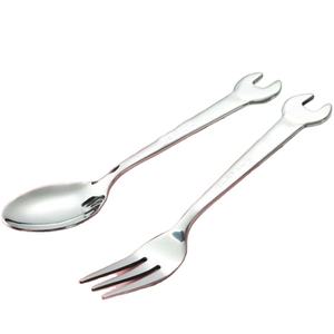 Juego de servidor de ensalada de acero inoxidable Chapado en plata con diseño de arruga antiguo juego de servidor de aspecto real para el hogar de la boda - Product Image 1