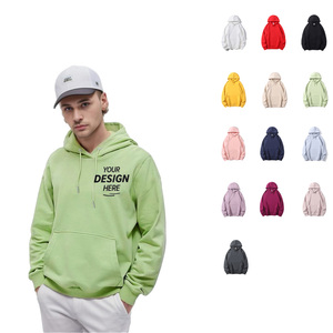 High Quality Cotton Oversize Hoodie <b>Thick</b> <b>Fleece</b> Drop Shoulder Plain Blank Custom Men Hoodies Manufacturer - Product Image 1