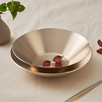 Bol à salade coréen NOBBAN Premium Bronze, 19 cm, antibactérien, bol de service Bangjja Yugi, vaisselle