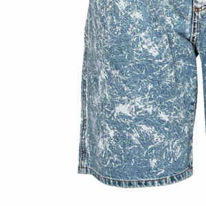 Shorts de Mezclilla Tie Dye de Cintura Alta para Hombre, Estilo Boyfriend, Casual, Verano, Lavado a la Piedra, Tela de Algodón, Diseño con Bolsillos - Product Image 4