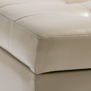 Cosmopolitan Cream Satin <b>Storage</b> Ottoman Elegant <b>Stool</b> with Hidden <b>Storage</b> Space - Product Image 4