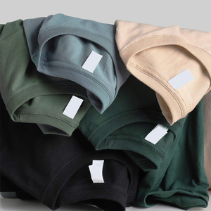 T-shirts pour hommes à col rond, coupe ample, personnalisables avec logo, style streetwear, épaules tombantes - Product Image 2