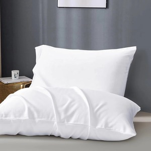 Housses de coussin rectangulaires gris uni 100% coton respirant avec fermeture enveloppante pour usage domestique, style uni - Product Image 3