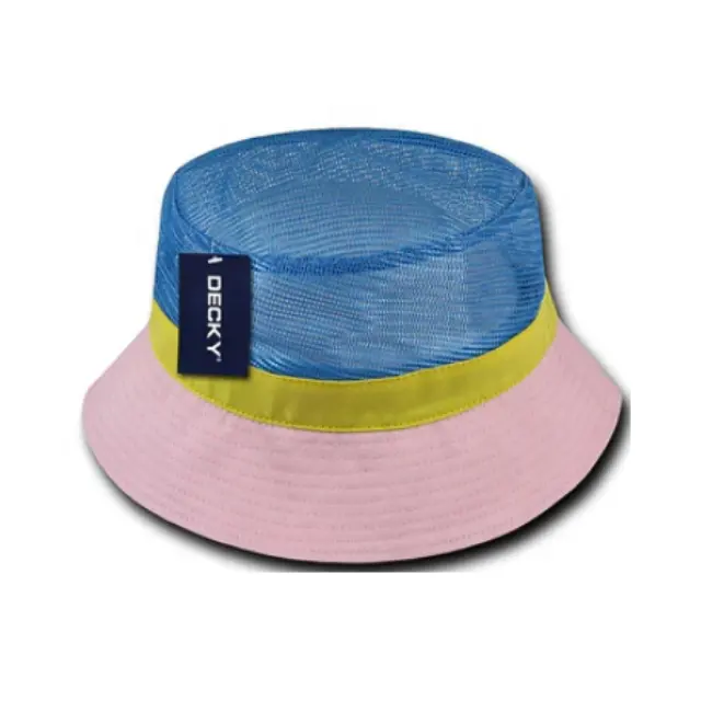 Tri Màu Xô Hat Xác Thực Decky Cấu Trúc Lưới Xô Hat Cotton Polyester Thể Thao Cap Cho Nam Giới Phụ Nữ ODM OEM Thiết Kế Tùy Chỉnh