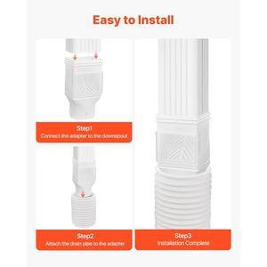 Filtri Acqua Esterni: Sistema Deviatore per Grondaie da 4 Pollici per Ingressi Standard 2x3 e 3x4, Raccolta Acqua Piovana con Uscita da 4 Pollici - Product Image 6