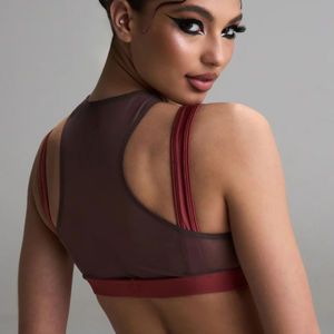 Haut et bas de danse de pole dance pour femme à taille haute et col montant, légers et souples, pour performance scénique estivale, service OEM - Product Image 5