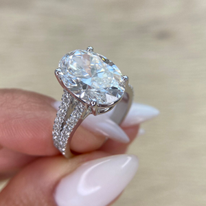 7.50 carat Oval Cut Lab Grown <b>Diamond</b> <b>Ring</b> IGI Certified Custom Wedding <b>Ring</b> Wholesale Supplier - Product Image 3