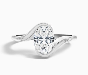Oval Cut Moissanite <b>Ring</b> <b>925</b> Sterling <b>Silver</b> Yellow Gold Plated Elegant Solitaire Engagement Dainty Minimalist Wedding <b>Ring</b> - Product Image 2