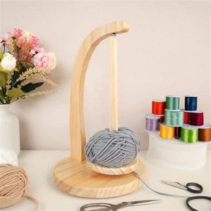 <b>Wooden</b> Yarn Holder Knitting Crochet Yarn <b>Ball</b> Stand Magnetic Rotating Anti Slip Portable Craft Accessory - Product Image 1