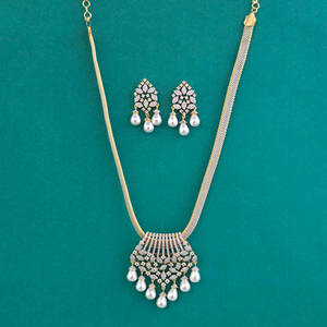 Conjunto de colgante clásico de circonia cúbica, joyería de diseño de joyas Kanhai, chapado en 2 tonos, el mejor de 412226 - Product Image 3