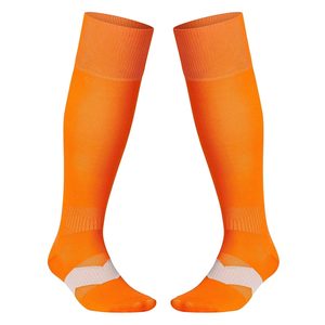 Men's Orange <b>Knee</b> <b>High</b> Sports <b>Socks</b> Knitted Solid Color Breathable Regular Fit Summer Wear Unisex 6-Panel Baseball Cap Solid fit - Product Image 1